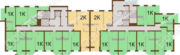Планировка 9 этажа в доме № 2 в ЖК Мой дом на Коломенской