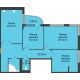 Студия 121,3 м², ЖД по ул. Платонова, 9,11 - планировка