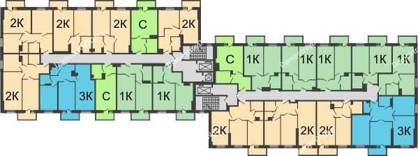 ЖК Каскад (2 этап) - планировка 3 этажа