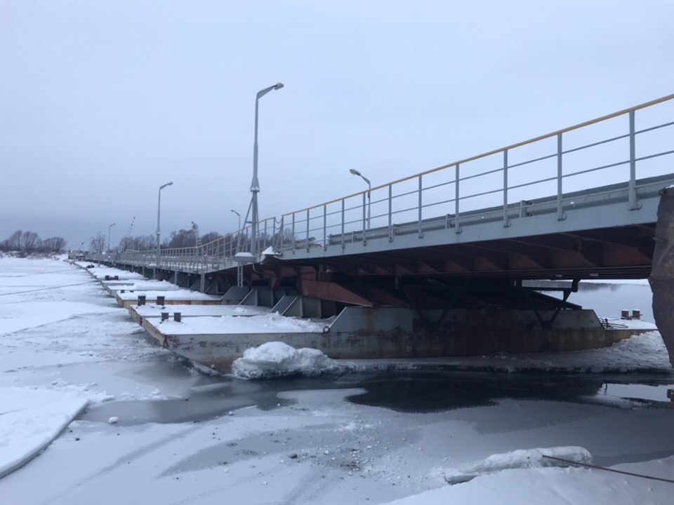 Наплавной мост через Оку в Павлово установят, когда придут морозы