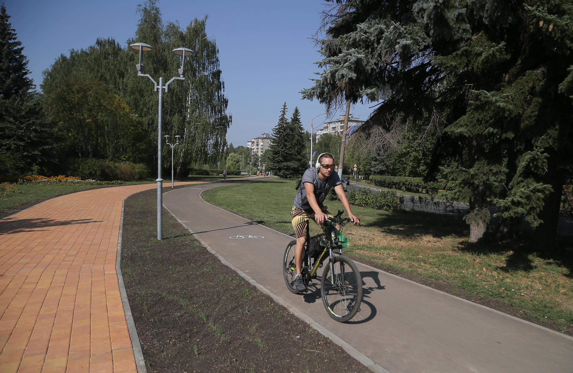 Велодорожка появилась на Юбилейном бульваре в Нижнем Новгороде - фото 1