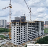 Ход строительства дома 10 (ГП-1) в ЖК Меридиан Слобода -