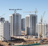 Ход строительства дома № 43-1, У озера в ЖК Южный Город -