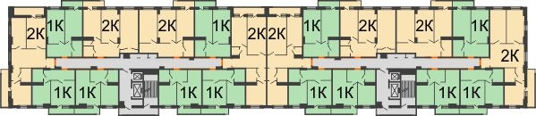 Планировка 3 этажа в доме Литер 3 в ЖК Восточный парк