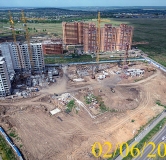 Ход строительства дома 12в в Микрорайон Нанжуль-Солнечный -