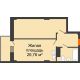 2 комнатная квартира 41,91 м² в ЖК Сокол Градъ, дом Литер 1 - планировка