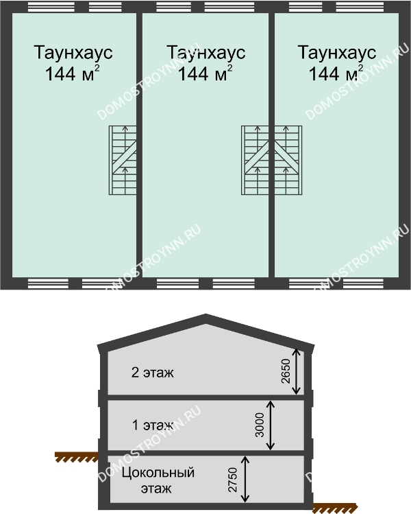 Планировка 1 этажа в доме № 8 (194 м2) в Клубные дома Аладдин club
