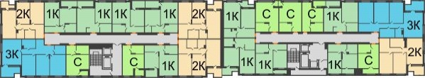Планировка 10 этажа в доме ГП-5 в Микрорайон Чемпионский