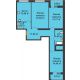 3 комнатная квартира 96,16 м² в ЖК Вознесенский, дом 2 этап - планировка