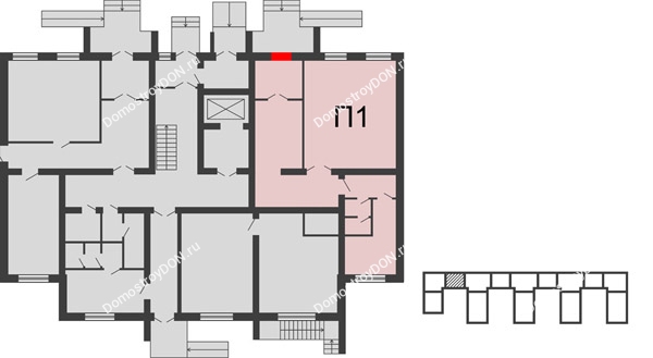 Планировка 1 этажа в доме Секция 3 в ЖК Сиреневый квартал