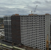 Ход строительства дома № 107, 1 секция в ЖК Боровое -